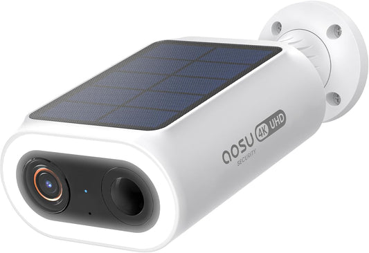 aosu SolarCam P1 Max System Add-on Cam, 4K Security Camera Wireless Outdoor, Dual Solar Power, No Monthly Fees, Supports HomeCortex AI & Standalone Use