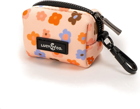 Lucy & Co. Let's Groove Everyday Dog Poop Bag - Leak Proof Dispenser - Hygienic Pet Poop Pickup - Purple Coral Floral