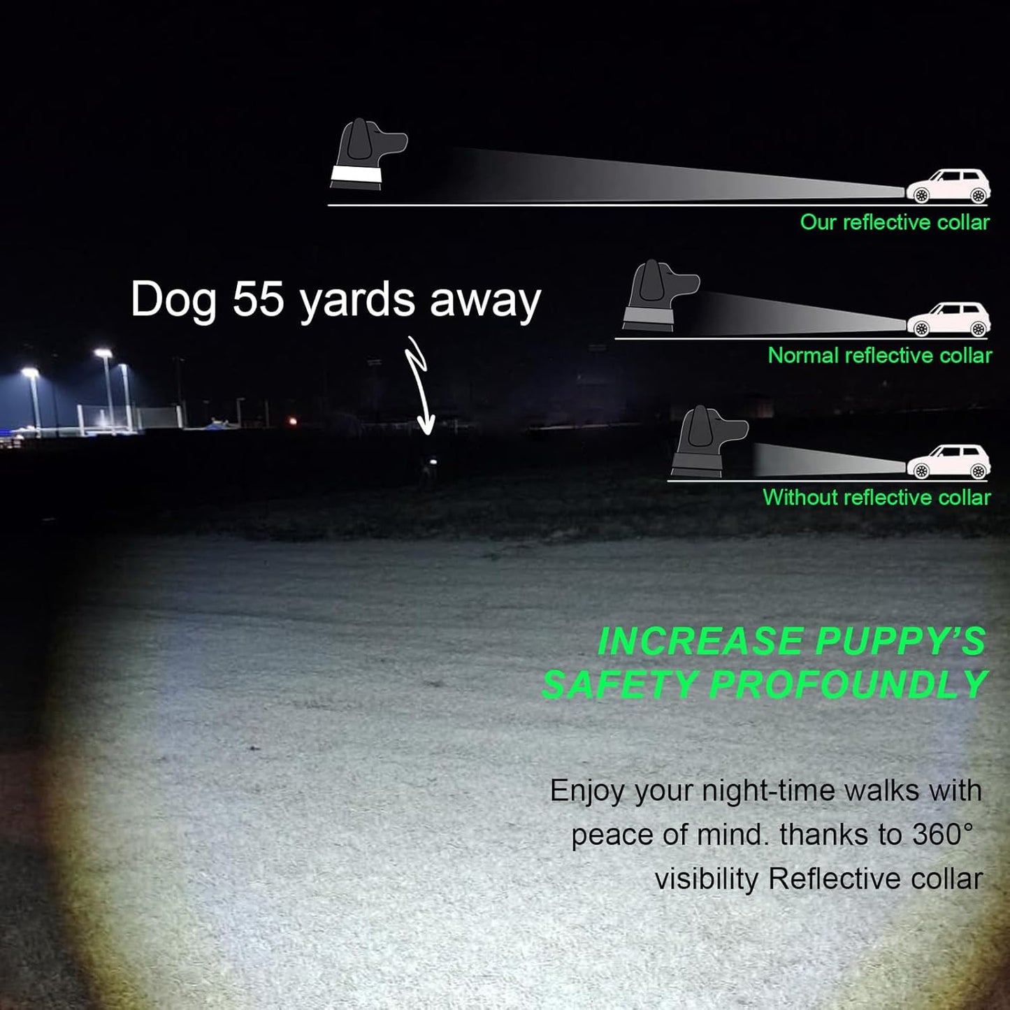 Personalized Reflective Dog Collar Embroidered with Name and Phone Number - Custom Nylon Comfortable Collar for Male, Female - Adjustable Dogs Collars for Small Dog Boy, Girl Puppy