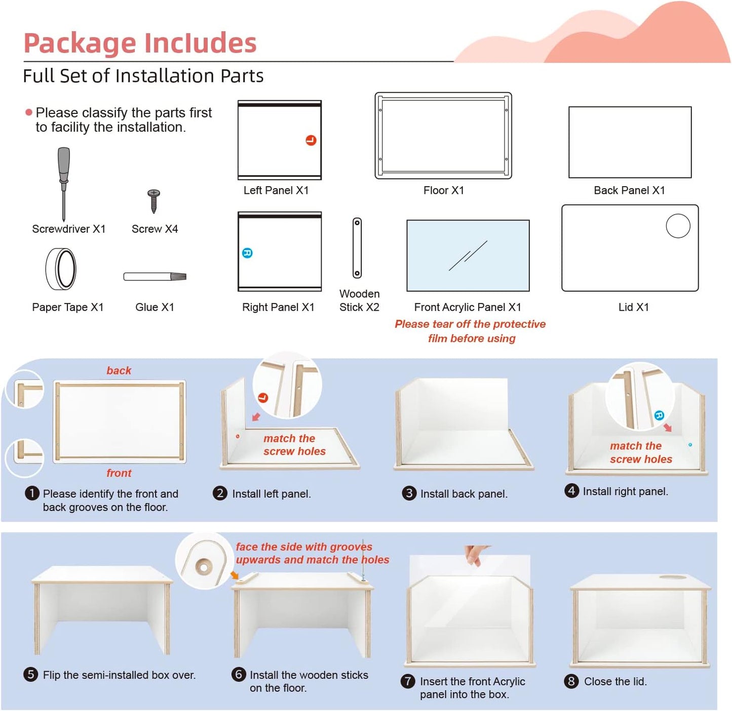 Niteangel Visible Hamster Digging Box for Syrian Dwarf Roborovski Campbell Hamsters Gerbils Mice Lemmings Degus or Other Small-Sized Pets (Burlywood)