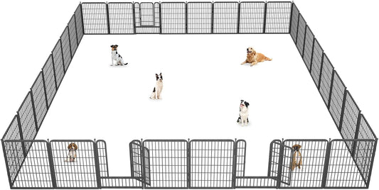 Dog Playpen 40" Height 32 Panels Portable Pet Fence Outdoor for Yard Indoor Dog Pen Outdoor for Medium/Small Animals, Large Pet Puppy Playpen Heavy Duty Pet Fence for RV Camping, Yard
