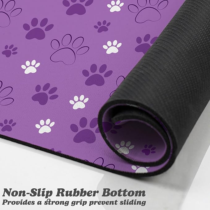 Dog Food Mat, Absorbent Water Bowl Mats Cat Pet Feeding Placemats 24 * 32 inch