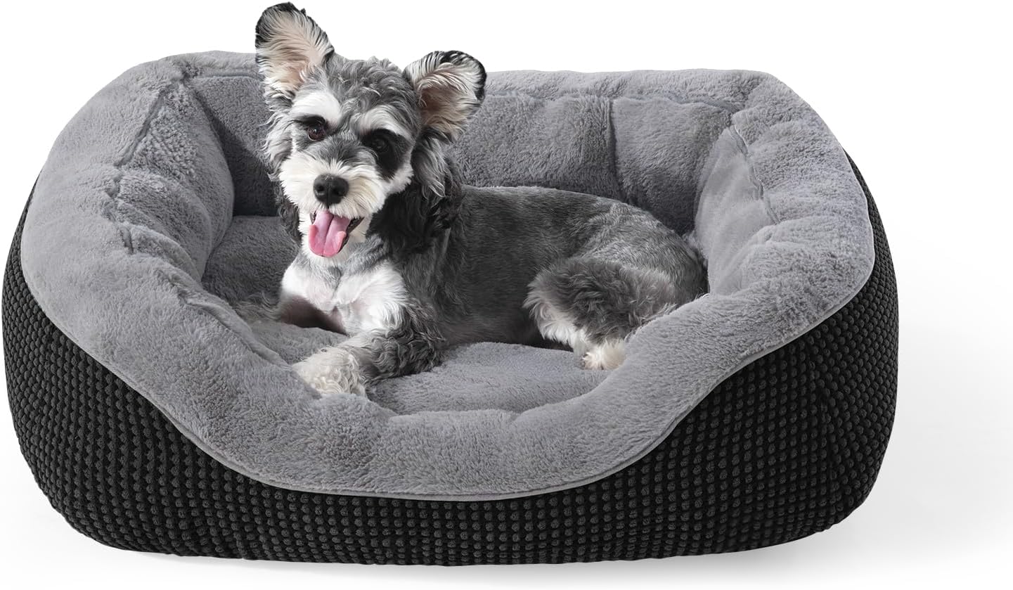 INVENHO Small Dog Bed Washable Orthopedic Calming Warming Durable Pet Bed with Anti-Slip Bottom