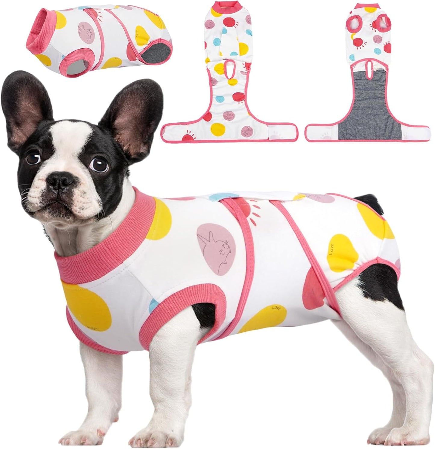 Kuoser Dog Recovery Suit for Female Male Dogs, Post-Surgery Bodysuit for Spay Neuter, Dog Onesie After Surgery, Anti-Licking Pet Surgical Recovery Suit