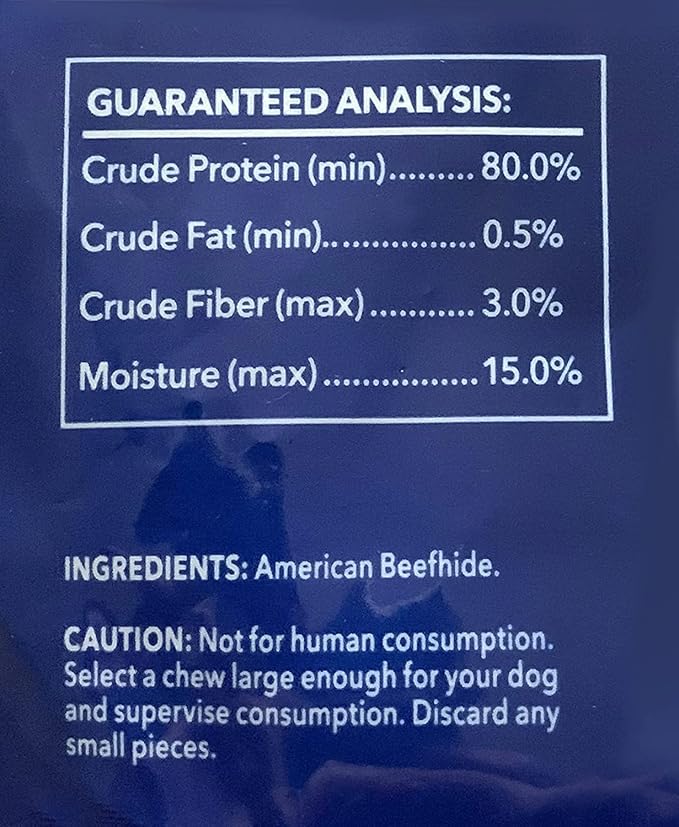 Pet Factory 100% Made in USA Beefhide 4" Knotted Bones Dog Chew Treats - Natural Flavor, 18 Count/1 Pack