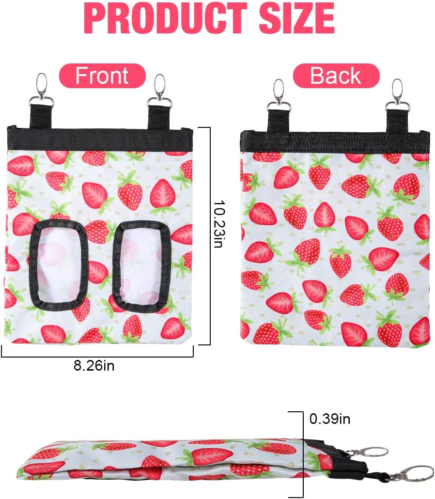DZWLKJ Rabbit Hay Feeder, 600D Polyester, Watermelon, Hay Feeder Bag, Guinea Pig, Chinchilla, Hamsters, Small Pets, 1 Pack, Foldable, Lightweight