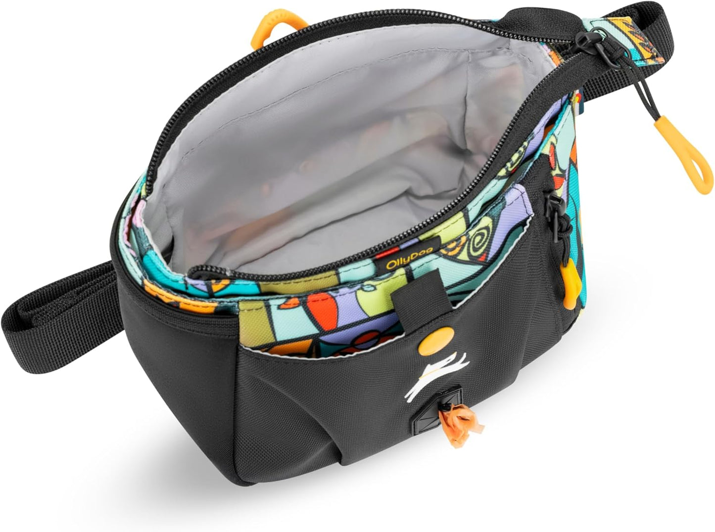 OllyDog Backcountry Day Bag | Hands-Free Dog Training Treat Pouch | Fanny/Hip Pack with Zipper Closure & Built-in Poop Bag Dispenser | Removable Waist Clip (Cloud9)