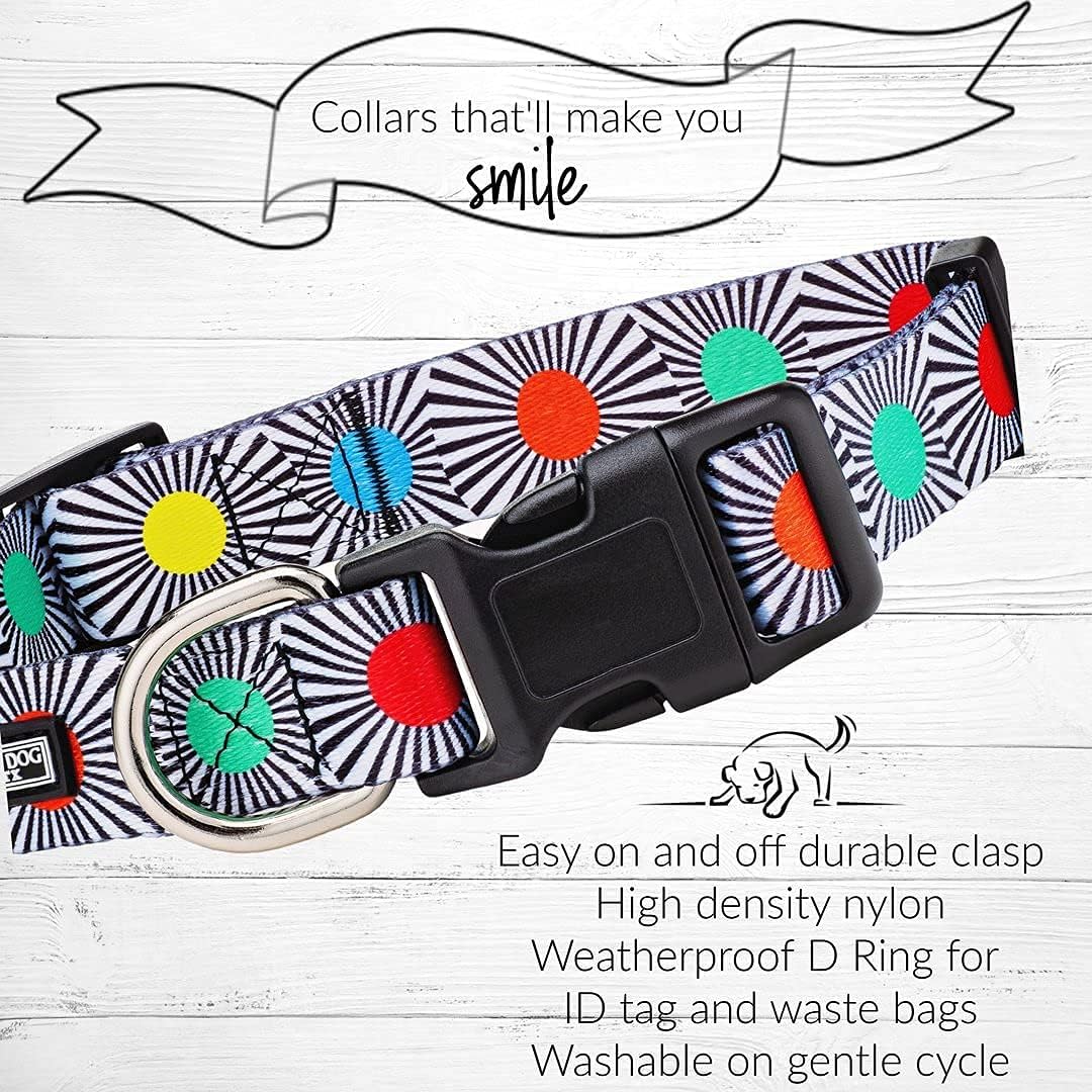 Lucky Love Dog - Adjustable Dog Collar with Easy Click Buckle for Small to Large Ones, Durable, & Comfortable for Male & Female Dogs, Pet Collar for Puppies & Adult Dogs - SOCO, Medium