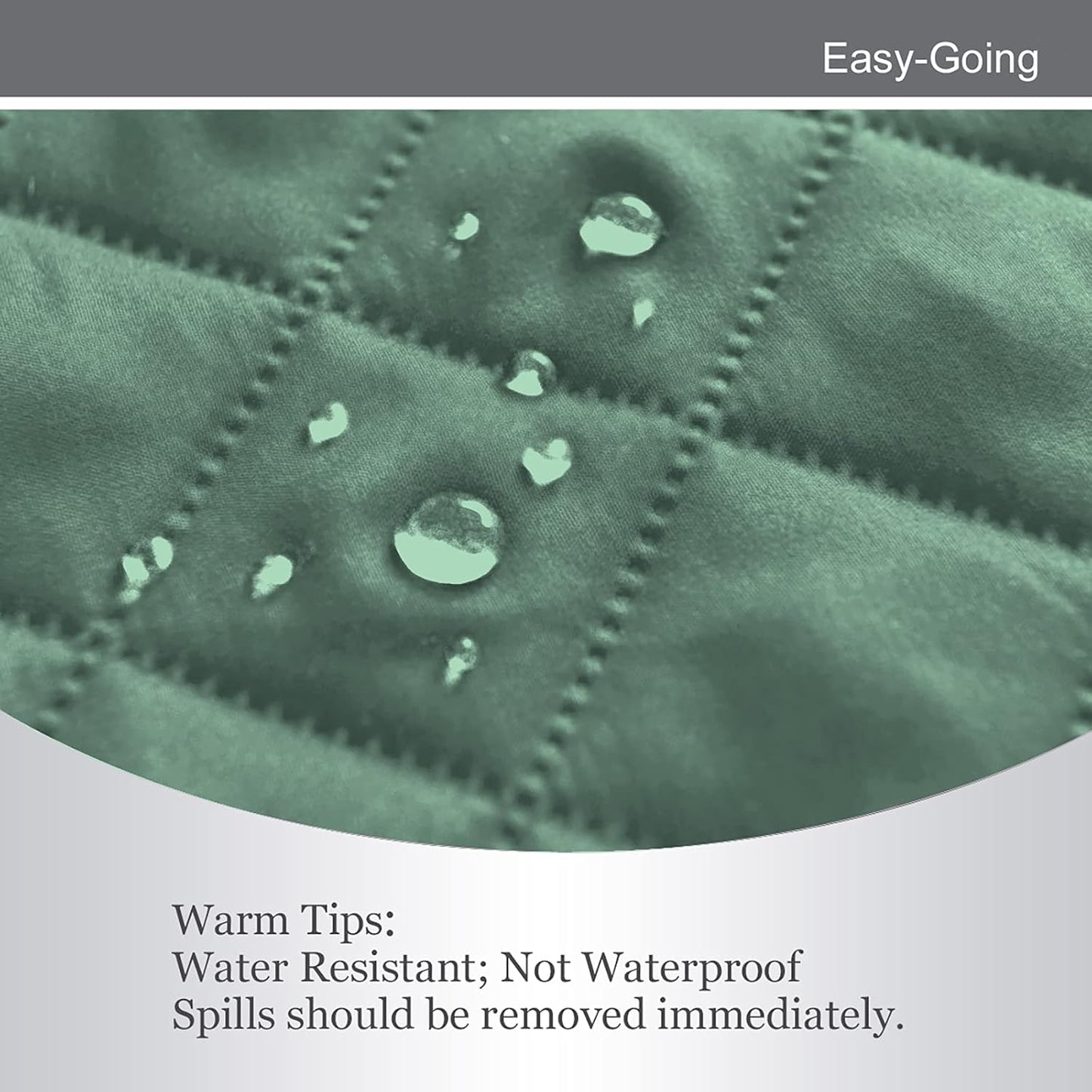 Easy-Going Oversized Chair Sofa Slipcover Reversible Sofa Cover Water Resistant Couch Cover Furniture Protector Cover with Elastic Straps for Pets Dog (Oversized Chair, Cyan/Ivory)