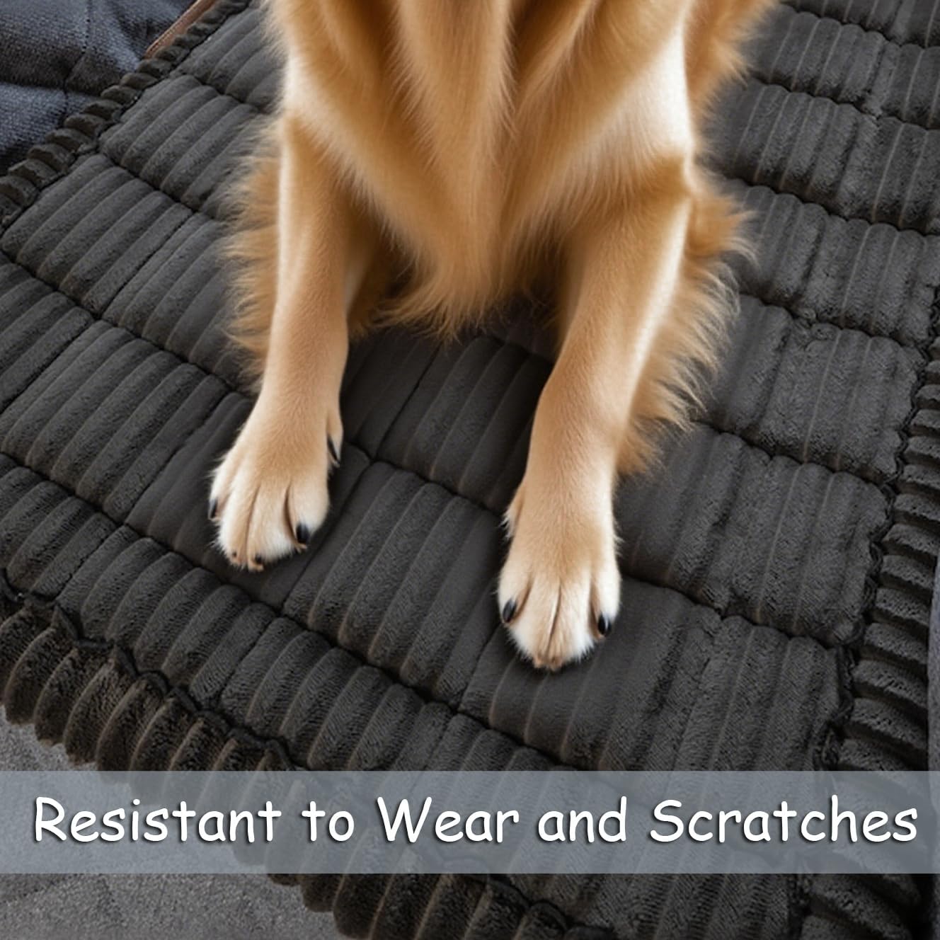 Dog Bed for Car Back Seat, Non-Slip Backseat Pet Bed Mat for Travel, Soft Dog Seat Cover Blanket Washable Couch Protector Fit for Hammock Extenders in Cars, SUVs and Trucks(54"×25" Black)