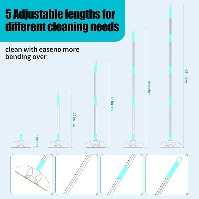 Ultra & Pro LINTPLUS Combo – 63” Long Carpet Rake for Pet Hair + Pro Attachments – Heavy Duty Stainless Steel Handle, Stand-Up Design – Effortless Fur & Lint Removal for Large Rugs, Carpets, Floors