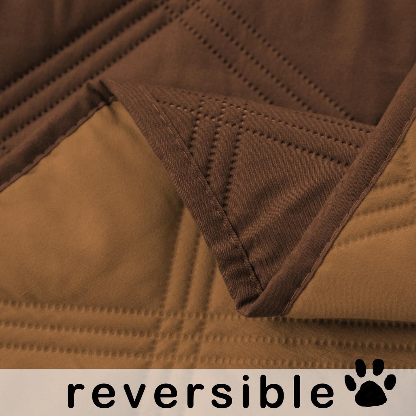 fuguitex Waterproof Dog Blanket Reversible for Small Dogs Resistant Leakproof Washable Couch Cushion Bed Protector Cover for Indoor Furniture Pet Friendly（82"*82",Brown+Chocolate