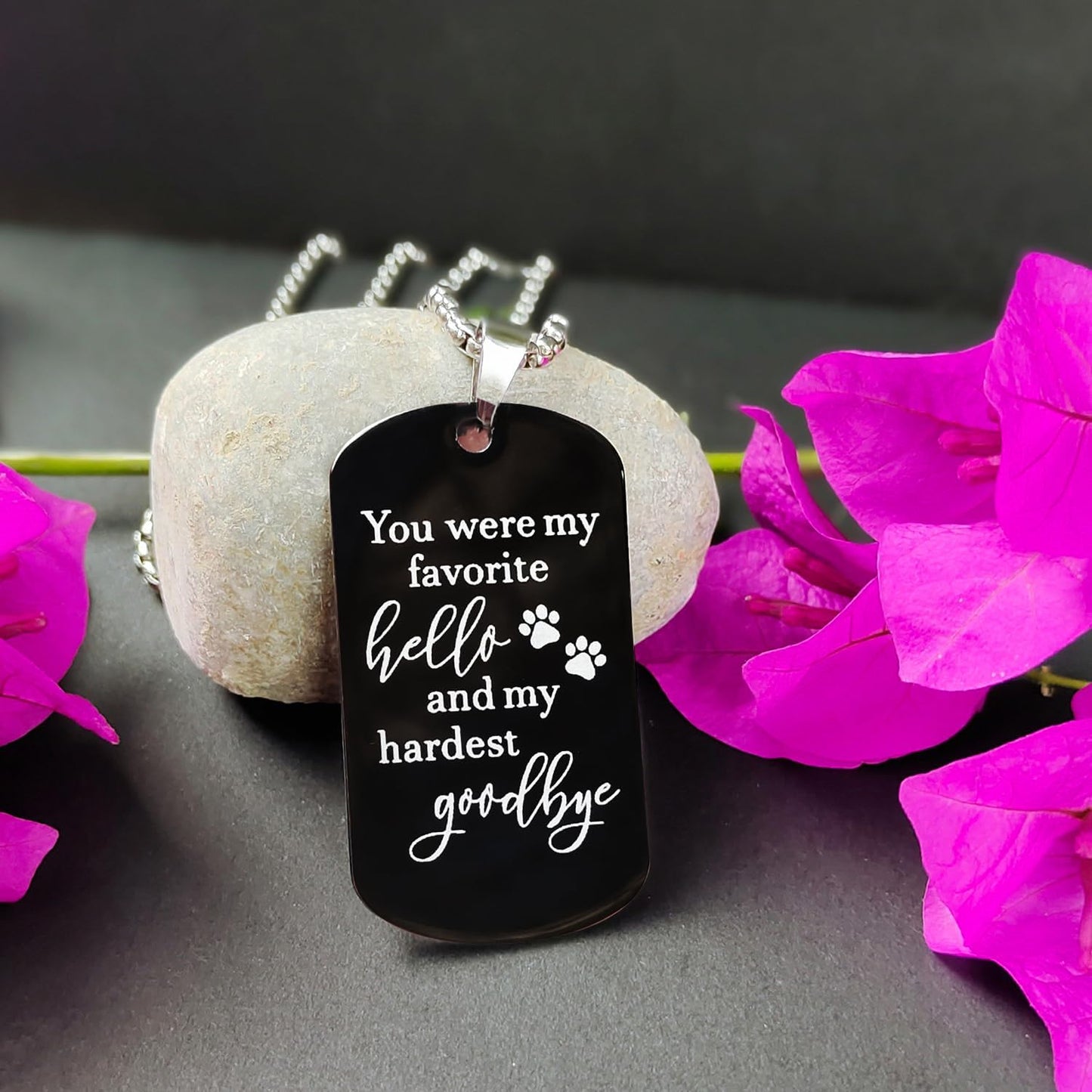 Funnylife Custom Pet Memorial Necklace - Dog Loss Gift - Sympathy for Pet Loss