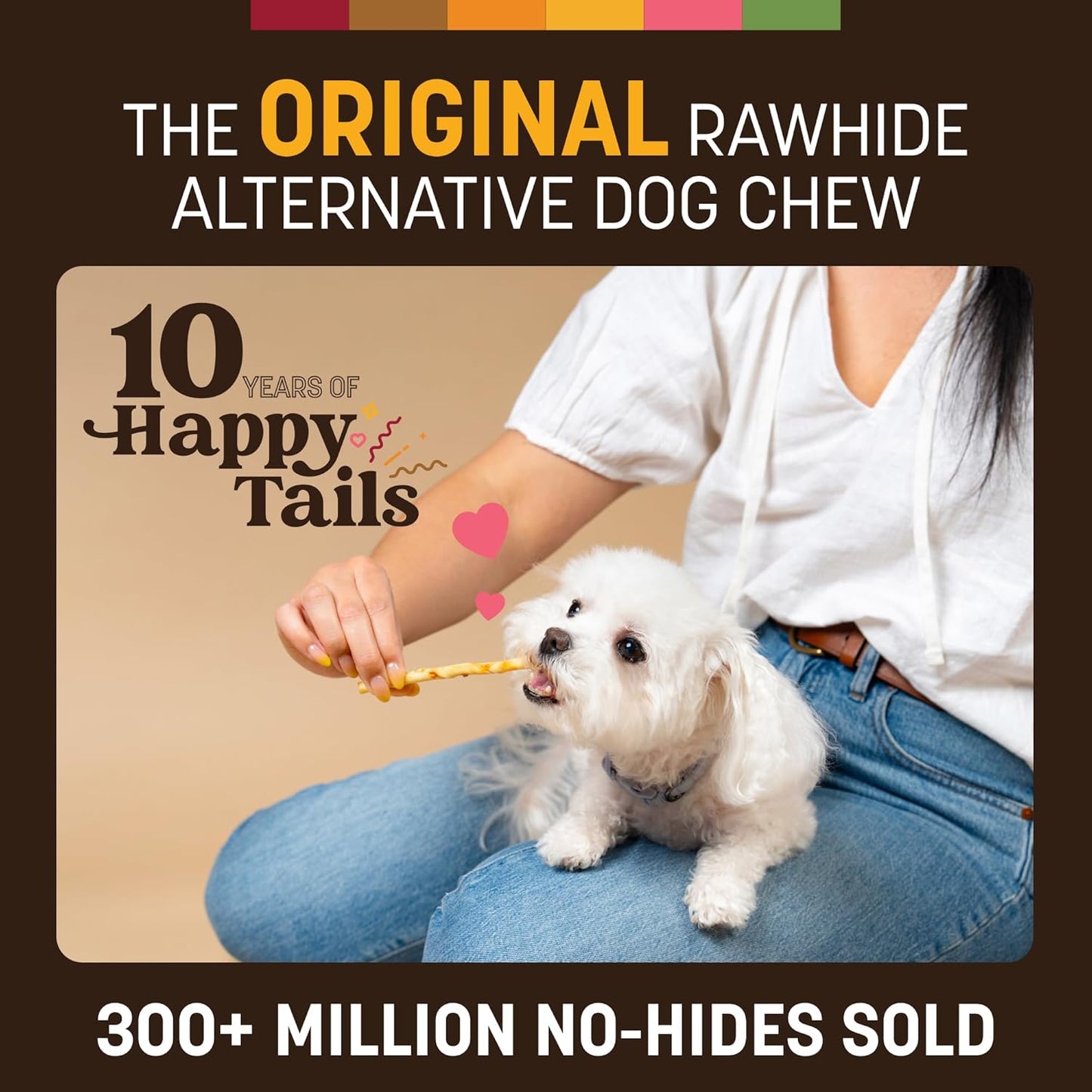 Earth Animal No-Hide Stix Mango Vegetarian Vegetarian Recipe Natural Rawhide Alternative Dog & Cat Chews - 20 Count Value Pack