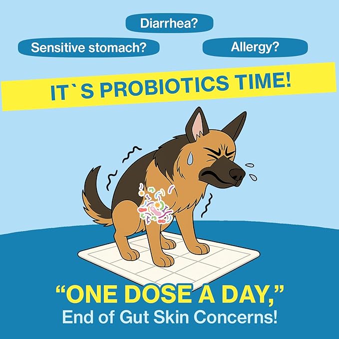 Dr,by Squeeze Probiotics for Dogs - Gut Health, Skin & Coat, Immune Support - Lickable Treat Supplement - 30 Tubes (14.81 oz)