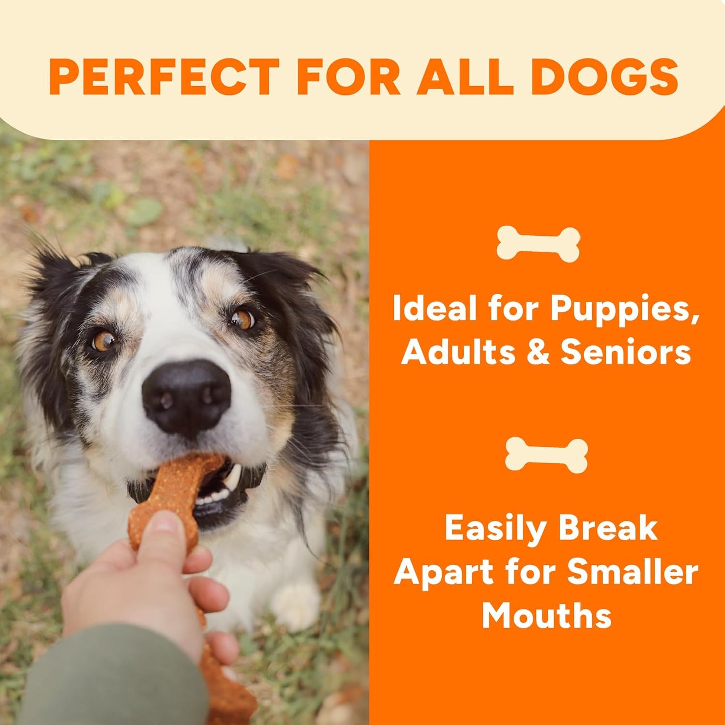 Gaines Family Farmstead Sweet Potato Dog Bones 4 Pack – 32 oz Bags, All-Natural, Single Ingredient, Grain-Free Dog Treats for Digestive Health, Training & Rewards – High-Fiber, Made in USA