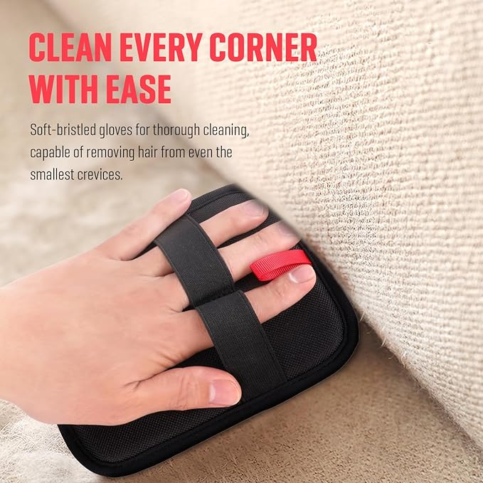 Pet Hair Remover, Electrostatic Pet Hair Removal Gloves, Reusable Cat & Dog Hair Remover for Couch, Furniture, Carpet, Curtain, Upgraded Animal Fur Removal Tool, Cat Grooming Gloves-1 PCS