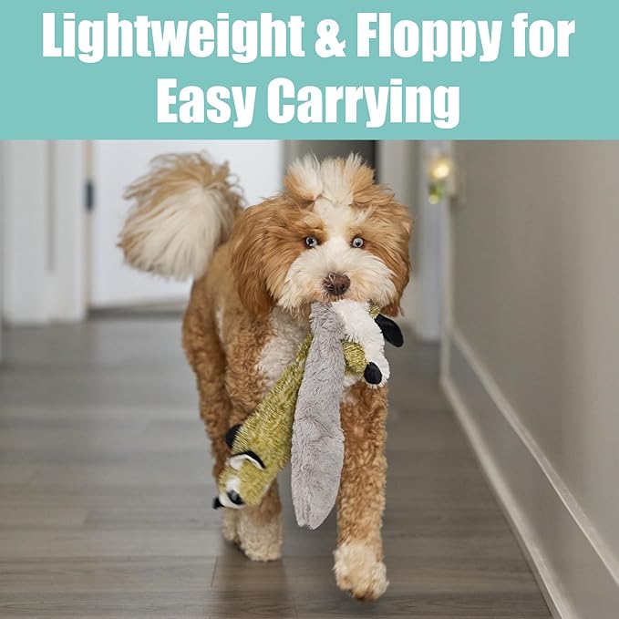 SPOT Skinneeez Raccoon 23 Inch Stuffing-Free Dog Toy – Soft Plush Tug Toy with Two Squeakers for Medium and Large Dogs – Mess-Free Interactive Chew Toy