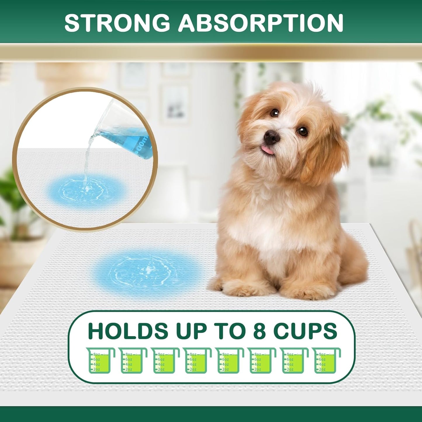 IMMCUTE Dog Pee Pads Extra Large 23"X36", 30Count, XL Puppy Pads Super Absorbent & Leak-Proof, Disposable Potty Training Pads, 6-Layer with Quick-Dry for Puppies | Doggie| Cats | Rabbits