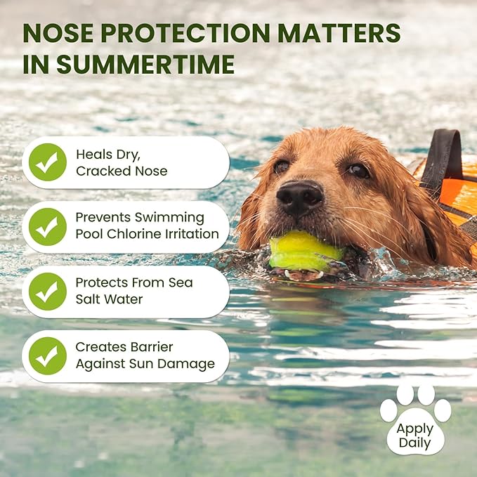 Lick-Safe Dog Paw & Nose Balm with Coconut Oil | All-Natural Moisturizer & Soother for Dry, Cracked Pads & Snout| Cat Wax & Cream, Nose Butter for frenchies| Horse Hoof Care (60 g /2.1 oz)