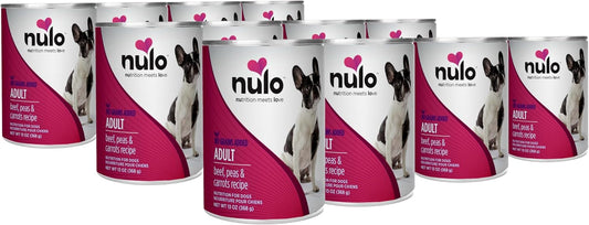 Nulo Grain-Free Beef, Peas & Carrots Recipe Adult Wet Canned Dog Food, 13 Ounce, 12 Cans