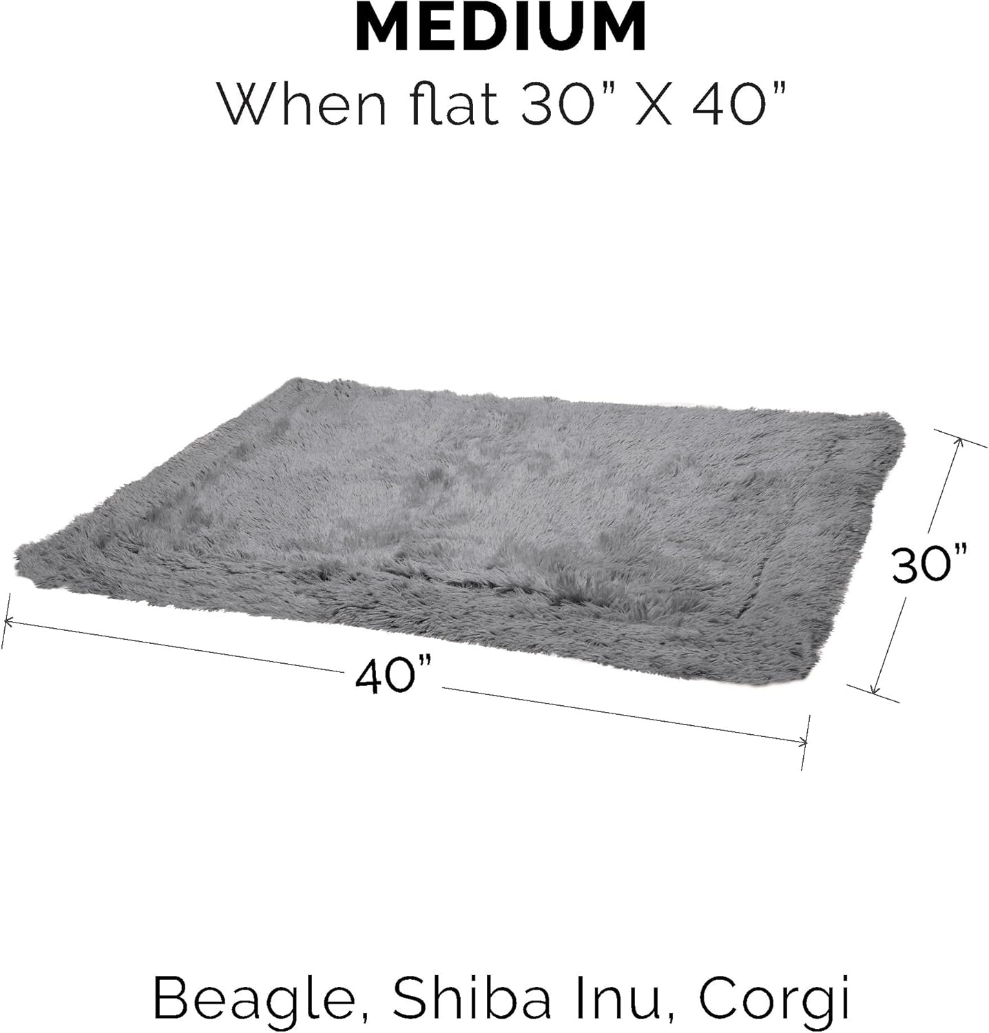 Furhaven Waterproof Throw Blanket for Dogs & Indoor Cats, Washable - Shaggy Plush Calming Long Faux Fur & Velvet Dog Blanket - Gray, Medium