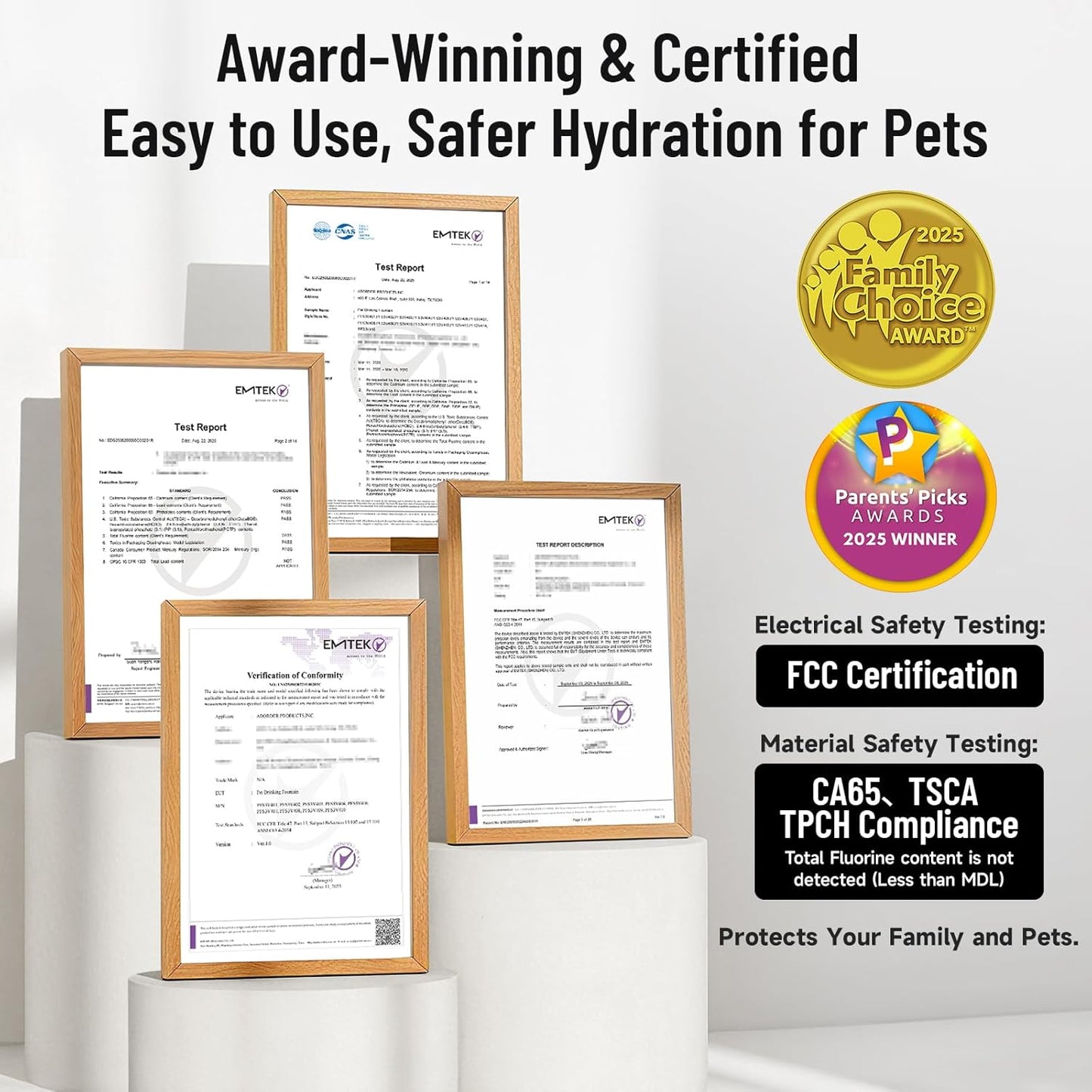 Veken Cat Water Fountain with Detachable Tank, Easy to Clean & Assemble, 84oz/2.5L Automatic Pet Drinking Dispenser with Quiet Operation & LED Light for Cats, Dogs and Small Pets, Grey