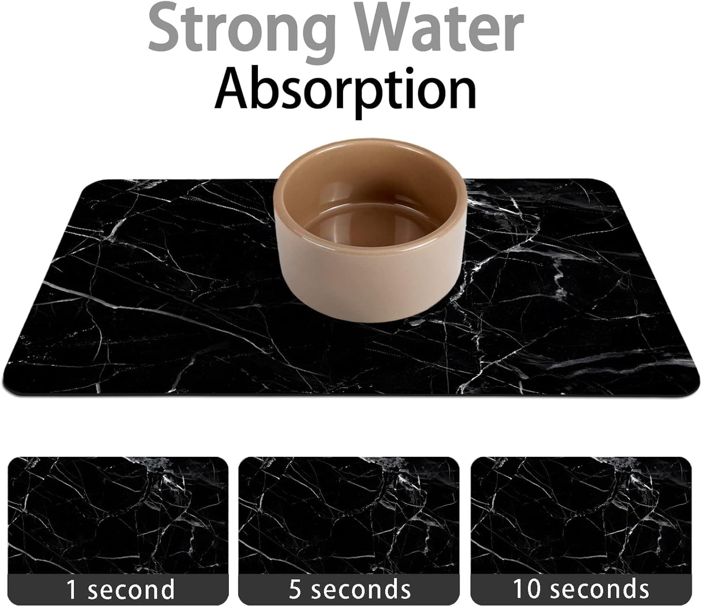 Dog Food Mats for Floors Absorbent, Pet Cat Food Mat - Quick Dry Dog Bowl Mats for Food and Water, Eco-Friendly Boho Pet Supplies