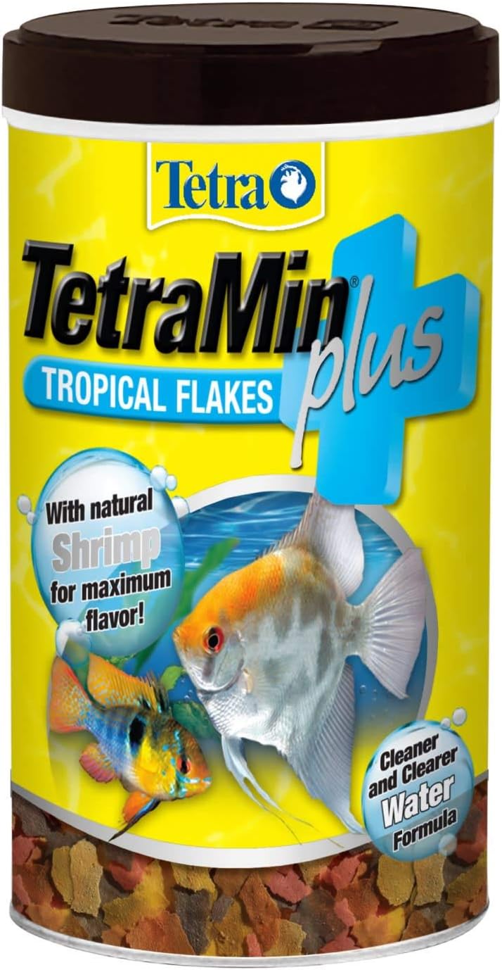 TetraMin Plus Tropical Flakes, Cleaner and Clearer Water Formula, 1-Ounce