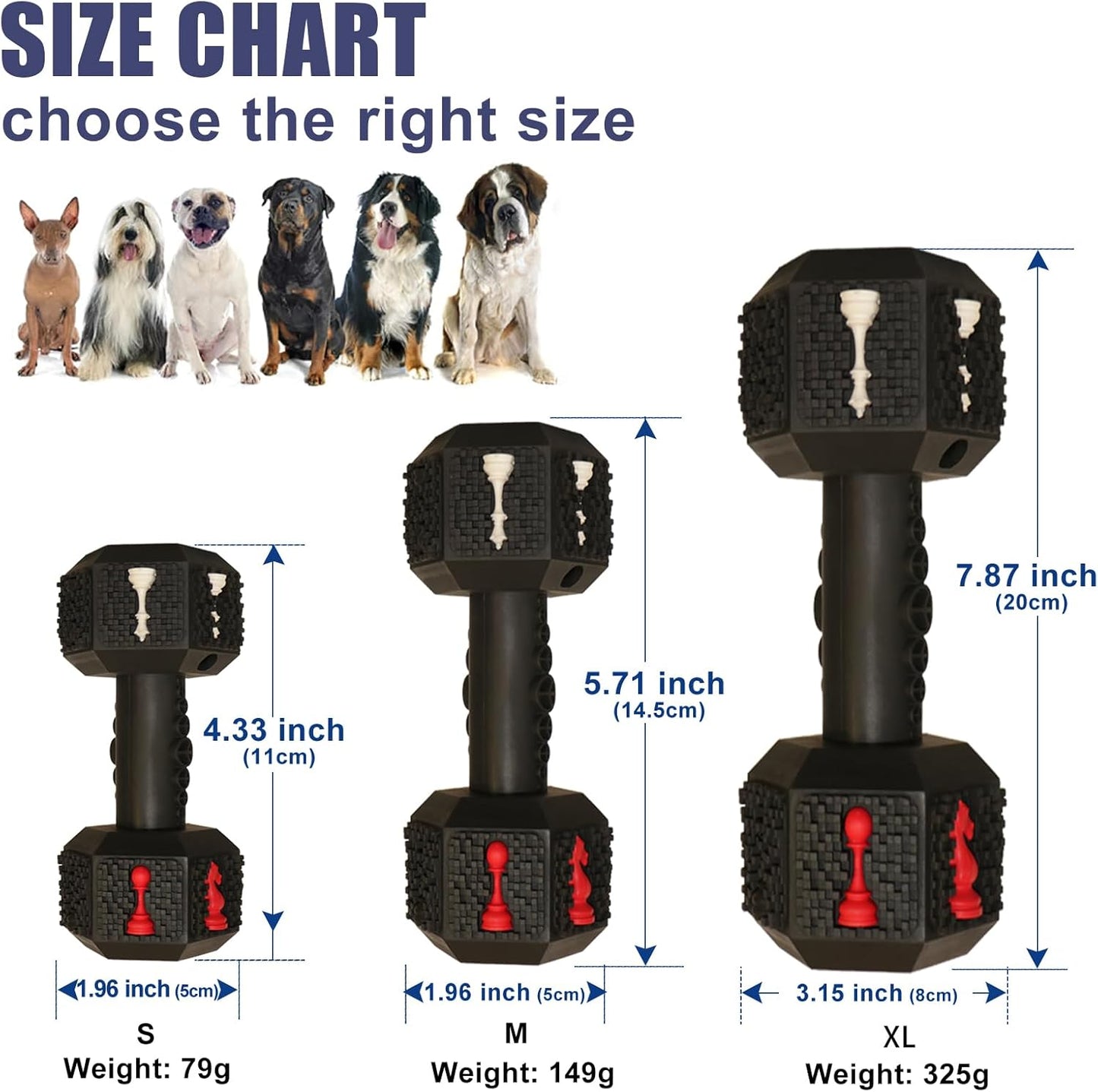 Dog Chew Toys for Aggressive Chewers,Food Grade Non-Toxic Dental Pet Toy,Tough Durable Indestructible Dog Toys for XSmall Dogs.Black（5IB-8IB）