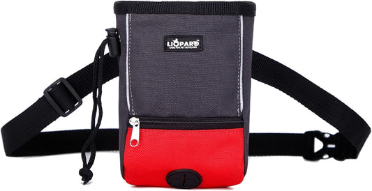 LIOPARD Treat Training Pouch for Dogs, Pet Treat Pouch, Dog Treat Pouches, Dog Treat Bag, Dog Training Treat Bag, Slanted Opening, Ideal for Dog Walking & Training (red)