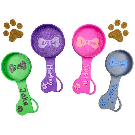 Personalized Dog Food Scoop Custom Scooper Pet Kibble Scoop Food Dispenser Dog Measuring Cup Custom Pet Accessories Gift Idea For Dog Lover (2.7oz - 1/3cup)