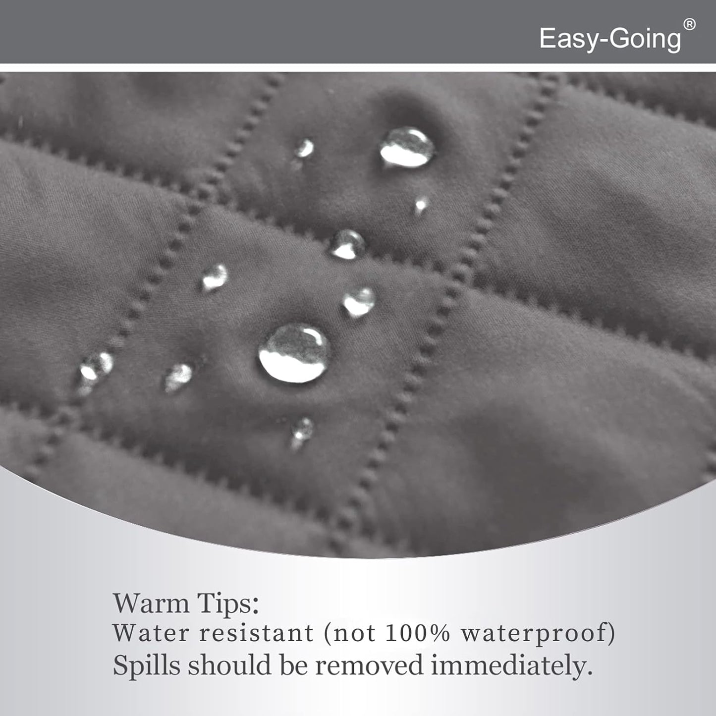 Easy-Going Recliner Chair Slipcover Reversible Sofa Cover Water Resistant Couch Cover Furniture Protector with Elastic Straps for Pets Dog (Recliner 22 inch, Gray/Ivory)