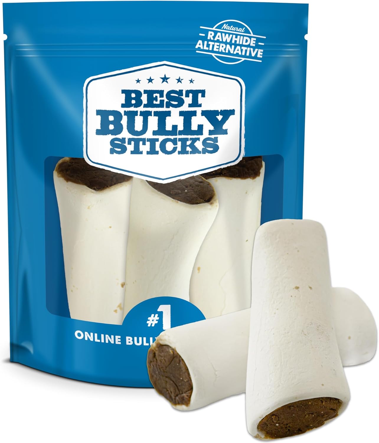 Best Bully Sticks 5-6 Inch Chicken and Apple Filled Shin Bones for Dogs - 5 Count (Pack of 1) - Easily Digestible, Long-Lasting, Refillable Treat