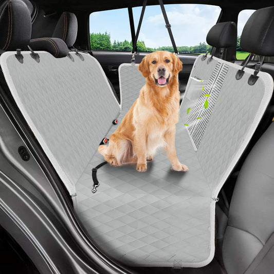 Victoper Dog Car Seat Cover, Heavy Durable Dog Seat Cover for Back Seat, 100% Waterproof Scratch Proof Nonslip Dog Hammock for Car with Side Flap, Pet Back Seat Covers Large 60" W x 64" L