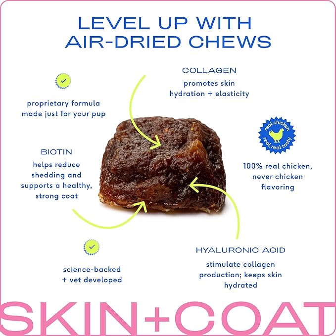 Native Pet Omega Skin and Coat Chews for Dogs - Dog Skin and Coat Supplement for Healthy, Shiny Fur, Reduce Shedding and Dry Spots - Made with Omega 3 Fish Oil and Wild-Caught Salmon Oil - 120 Chews