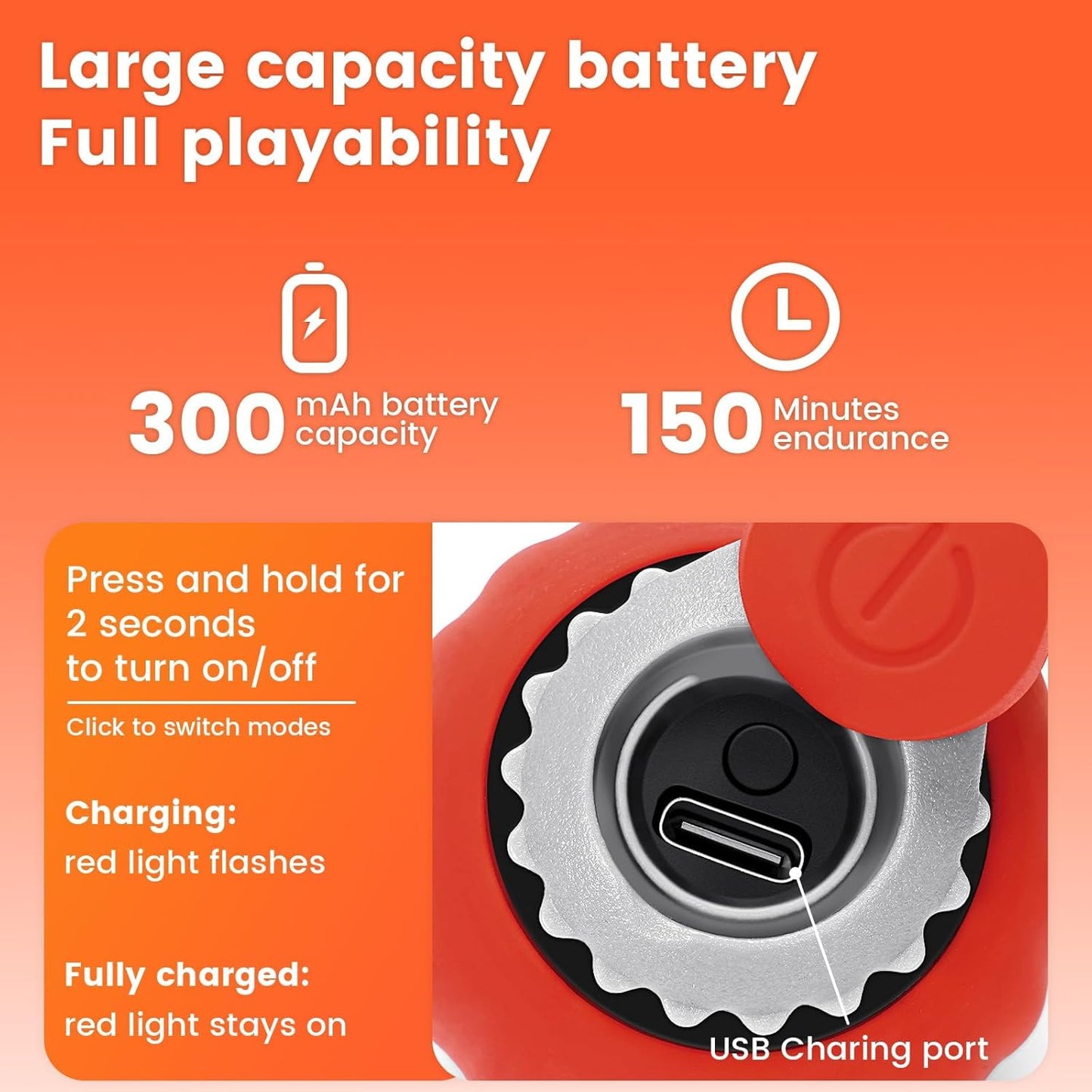 Interactive Cat Ball Speedy Tail 3.0 Pet Toy Rolling Ball, Interactive Toys for Indoor Cats, 360° Smart Automatic Dog Kitten Toy Turbo Tail Electronic Bouncing Balls Extra Tails (Red)