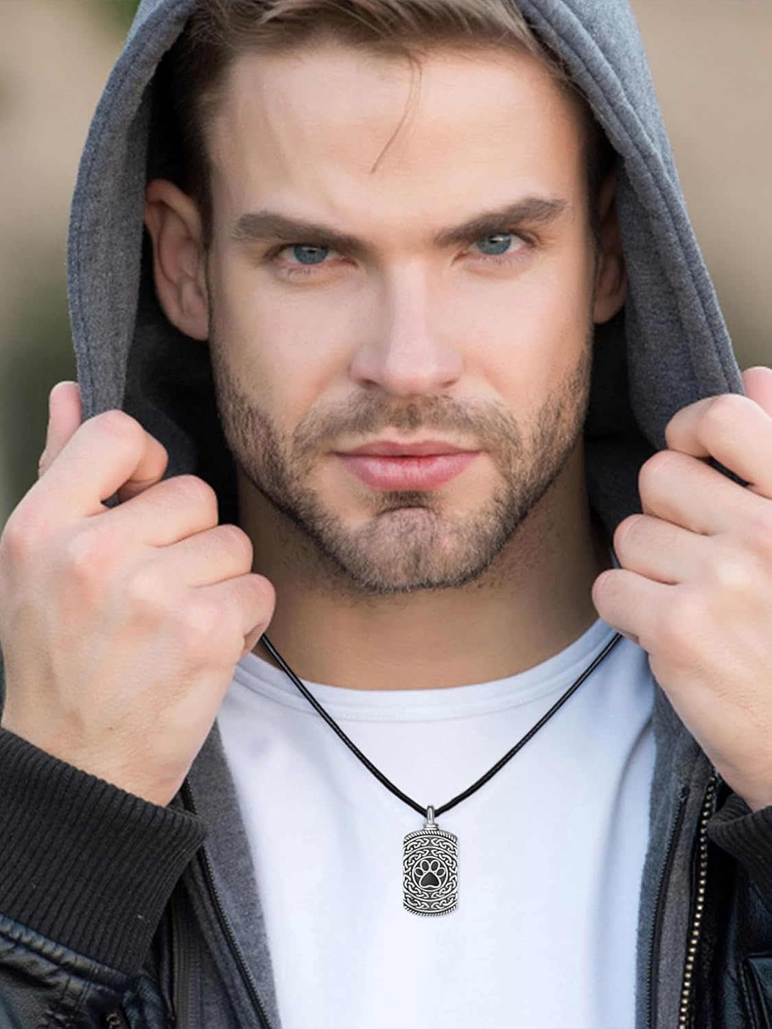 Dreamboat Pet Urn Necklace for Dog Cat Ashes 925 Sterling Silver Paw Print Cremation Keepsake Pendant Celtic Knot Memorial Jewelry Gifts for Women Men