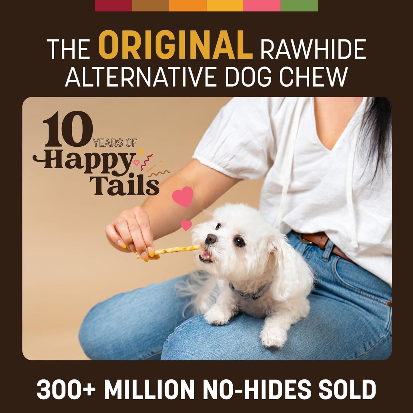 Earth Animal No-Hide Stix Peanut Butter Recipe Natural Rawhide Alternative Dog & Cat Chews - 20 Count Value Pack