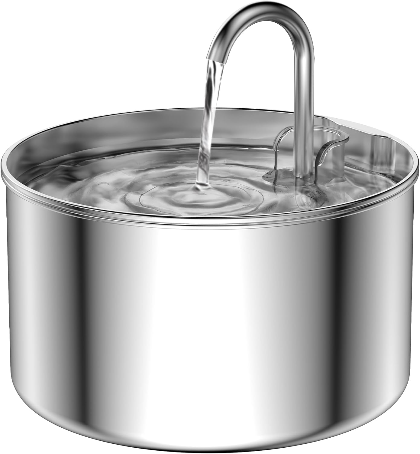 Cat Water Fountain: Stainless Steel Pet Water Fountains Indoor Metal Automatic Cat/Dog Waterer Bowls Faucet Bottle Watering Pets 24/7 Running Water Dispenser for Drinking