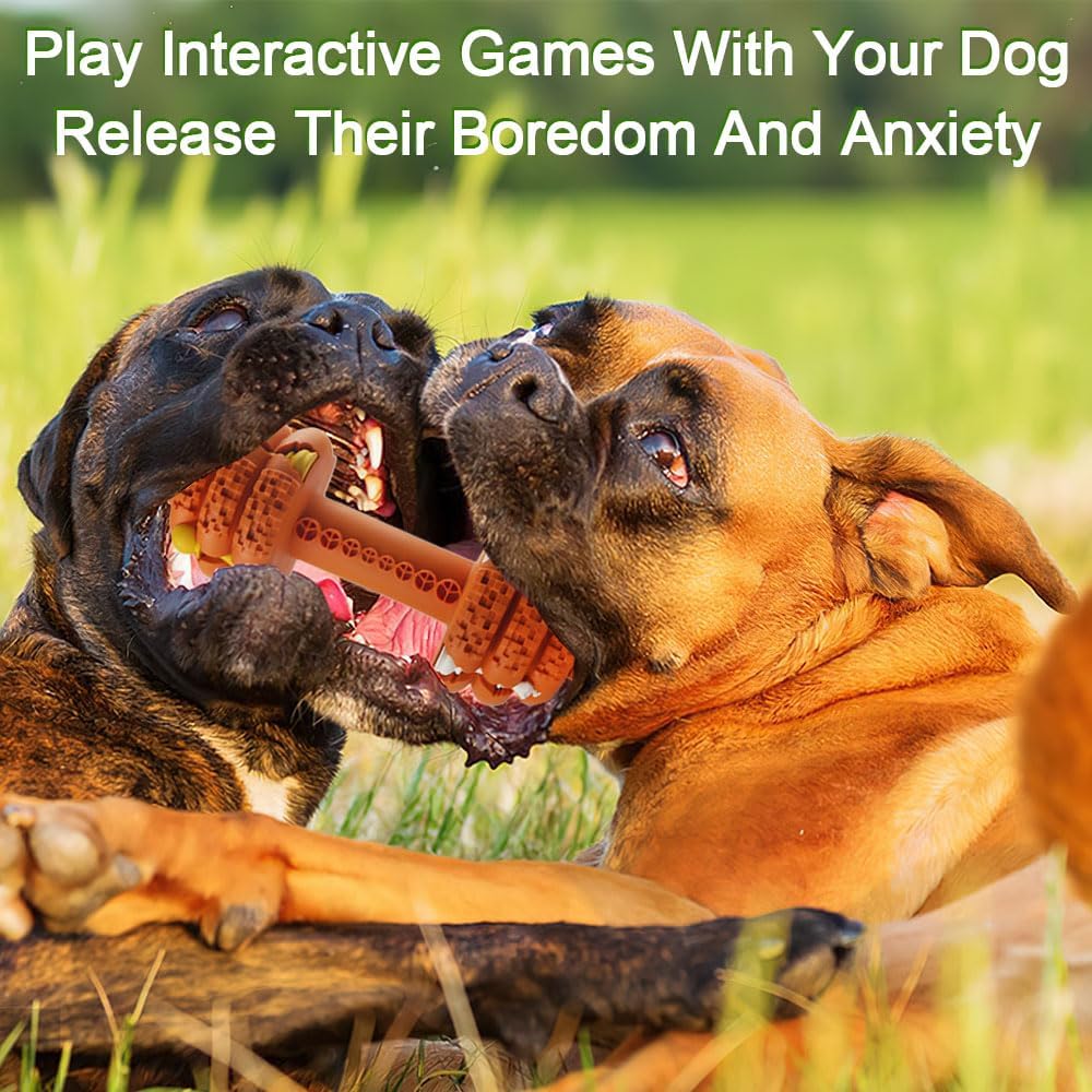 Dog Chew Toys for Aggressive Chewers,Food Grade Non-Toxic Dental Pet Toy,Tough Durable Indestructible Dog Toys for Small Medium Dogs.Orange（8IB-15IB）