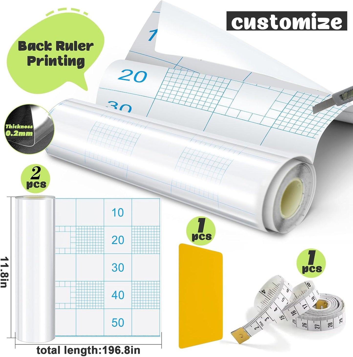Cat Scratch Furniture Protector, 2 Pack 196.8" x 11.8" Couch Protector from Cat Claws, Thickened Transparent Self-Adhesive Furniture Protectors for Couch Protection from Cat Scratching