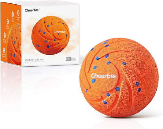 Cheerble Smart Interactive Dog Toy, Wicked Ball AIR, Automatic Moving, Bouncing, Rotating, IPX7 Waterproof Rating, Active Rolling Ball for Medium and Large Dogs