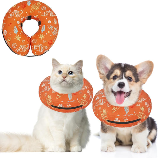 Inflatable Dog Cone Collar for After Surgery, Dog Donut Collar After Surgery, Soft Pet Cone for Small Medium Large Dogs to Stop Licking