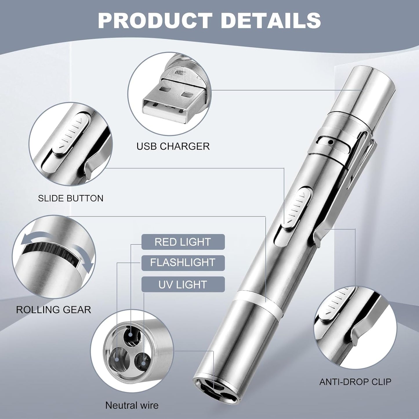 Bird Laser Pointer Toy,Cat Toys, Laser Pointer with 5 Adjustable Patterns, Dog Laser Toy, USB Recharge Laser, Long Range and 3 Modes Training Chaser Interactive Toy