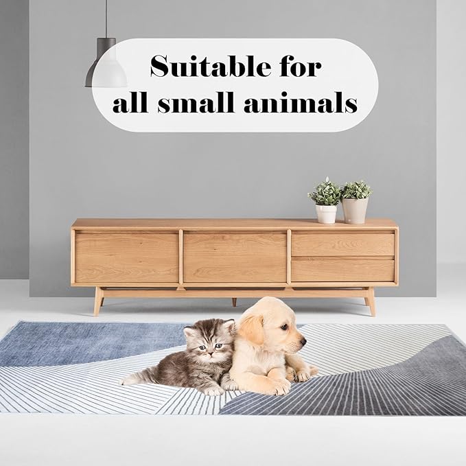 kathson 78.7×39.4in Extra Large Rabbit Cage Liner,Washable Bunny Floor Mat Reusable Non Slip Pet Playpen Mat for Hamster Chinchilla Cat Dog Guinea Pig