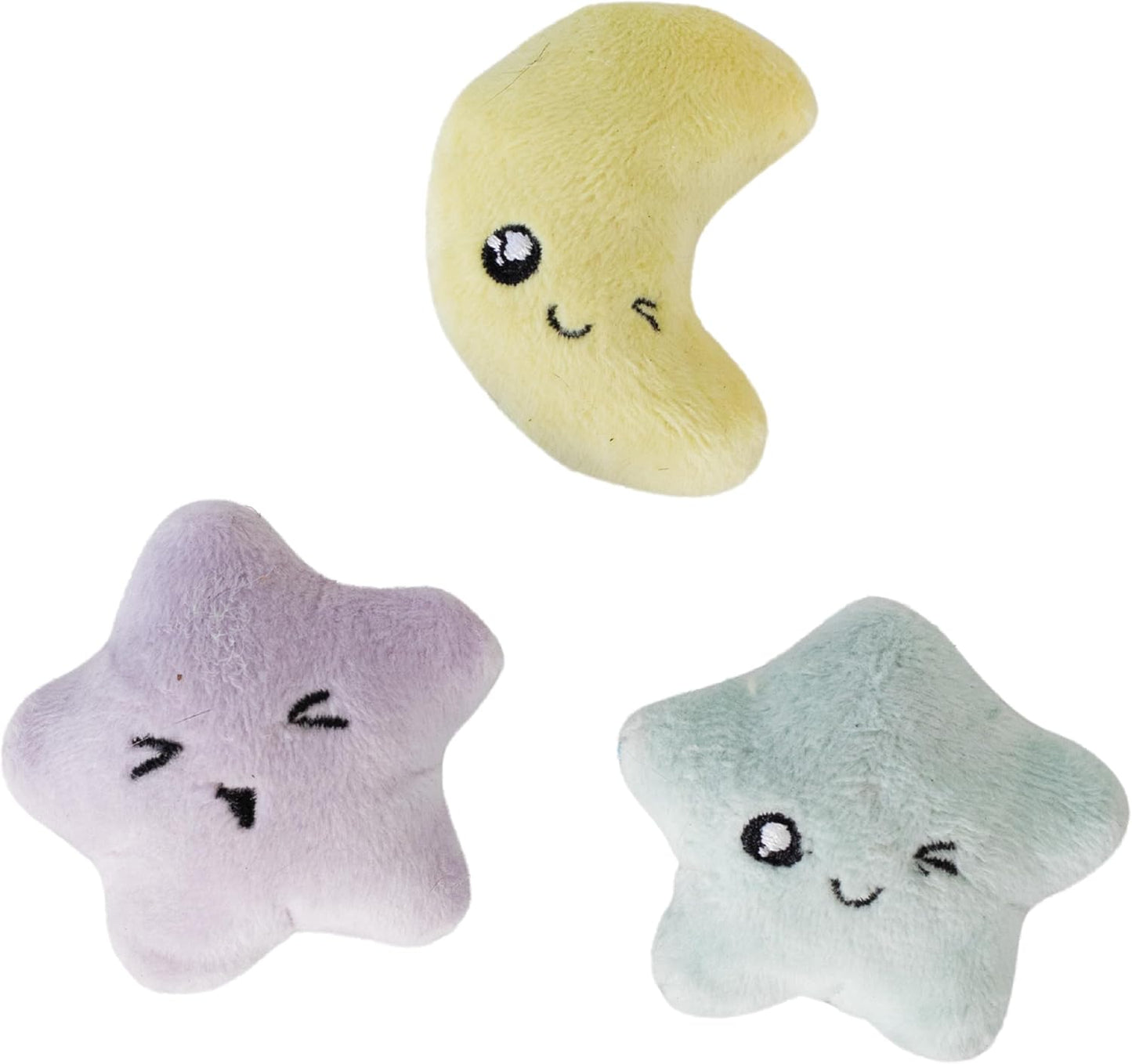 Catstages Toss 'N Twinkle Light-Up Cat Toys with Catnip & Crinkle, Multicolored, 3-Pack