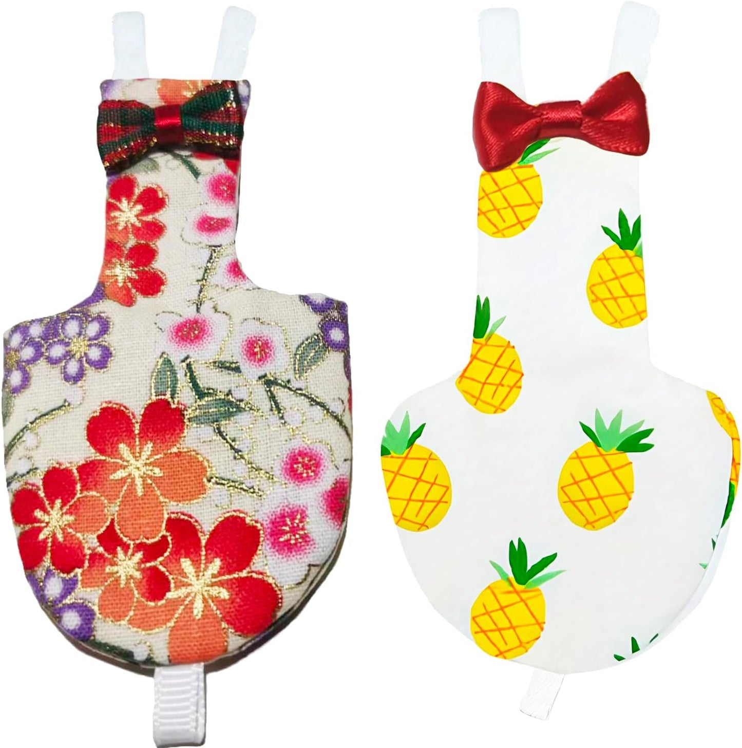 UKJENT Bird Diaper Protective Parrot Nappy - 2 Pack, Reusable Flight Suit with Waterproof Inner Layer, Washable Cute Urine Wet Suit for Cockatiel Monk Parakeet Sun Parakeet Lory(S)