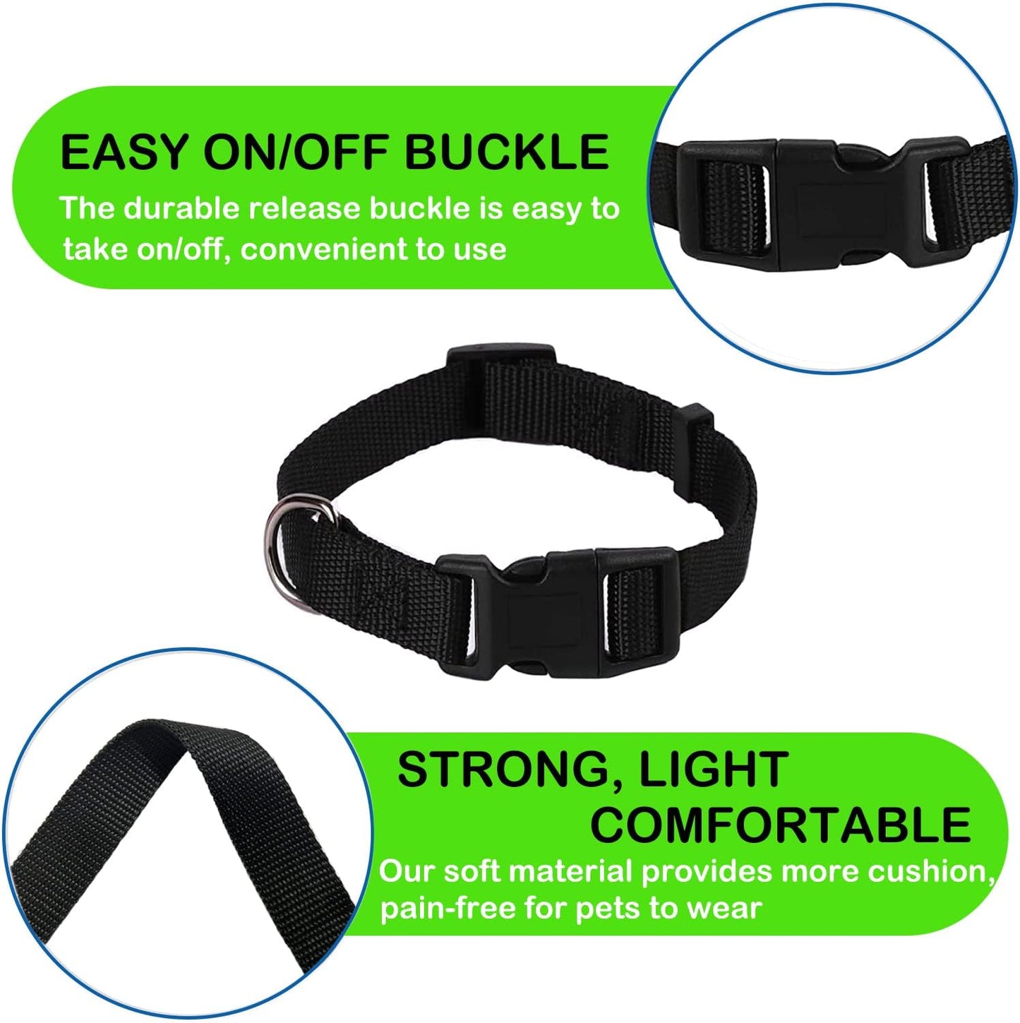 8 Pack Goat Collar with Bell, Sheep Collars with Bell, Grazing Copper Bells and Adjustable Nylon Collar Set for Small Farm Animal Sheep Cow Pet Goat Accessories