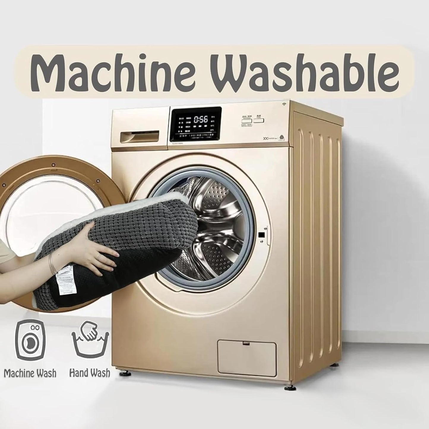 Luxury Square Grey Animal Bed - Super Soft, Washable, Anti-Slip & Water-Resistant, Suitable for Medium Size Dogs & Indoor Cats